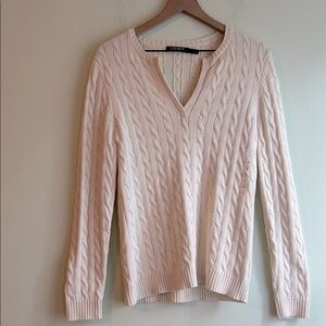 New Ralph Lauren Spilt Neck Cable Sweater